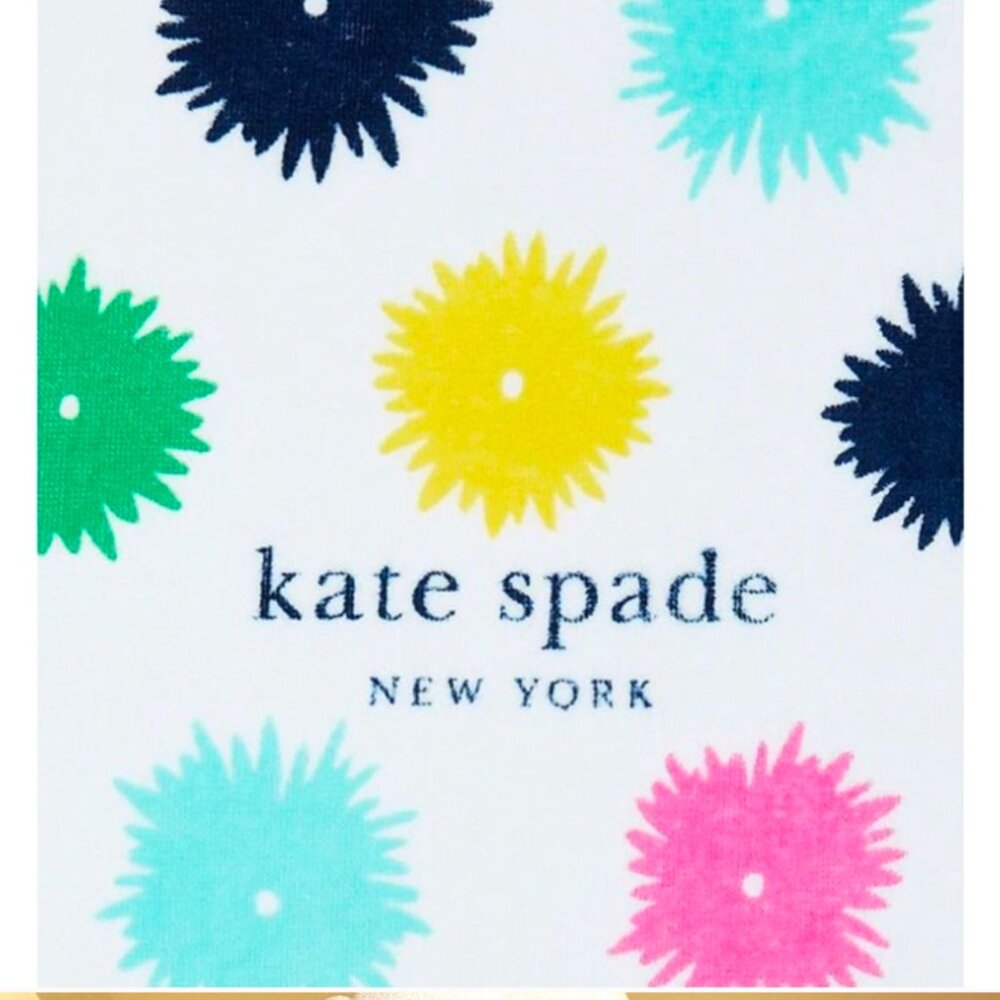 Kate Spade ♠️ NWT Outdoor Collection Pom Pom Beach Towel - Picture 6 of 6